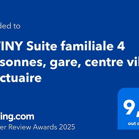 Lägenhet O'tiny Familiale 4 Personnes, Gare, Centre Ville, Sanctuaire *